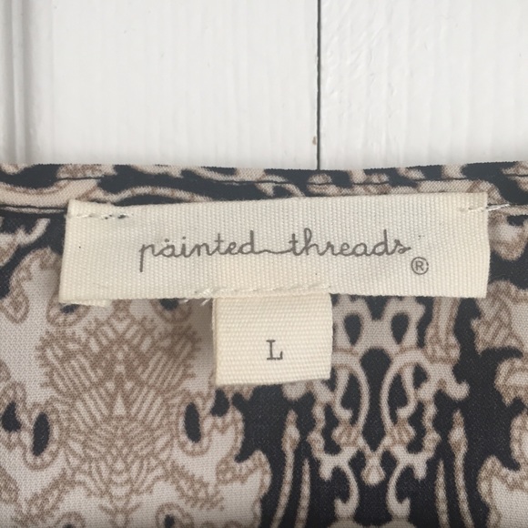 Painted Threads Boxy Damask Top Size L - Picture 2 of 5